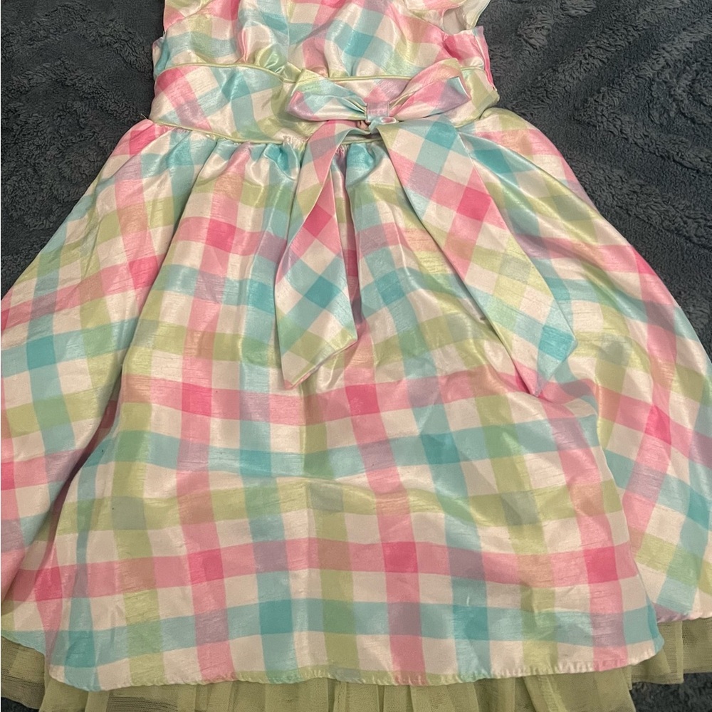 Jona Michelle Pastel Plaid Kids Dress